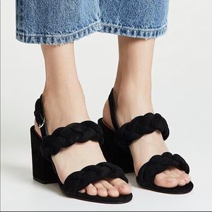 Rebecca Minkoff Candace Black Braided Sandals. Never been worn!!!